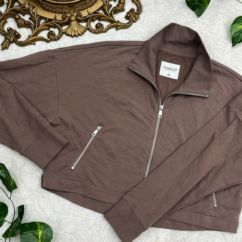 Abercrombie & Fitch Soft AF Zip Up Sweatshirt Jacket